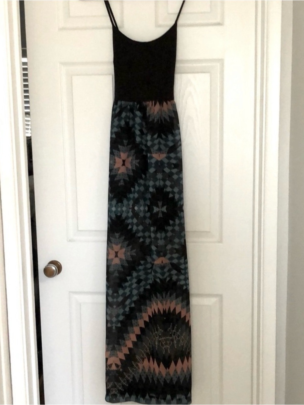 Geometric Pattern Maxi Dress Size Small
